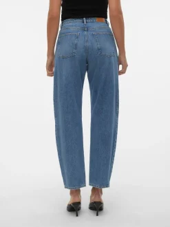 VMELLIE Hög Midja Mom Fit Jeans
