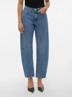 VMELLIE Hög Midja Mom Fit Jeans