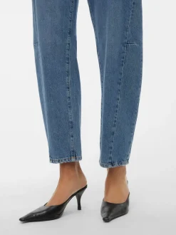 VMELLIE Hög Midja Mom Fit Jeans