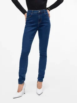 VMELLY Medelhög Midja Skinny Fit Jeans