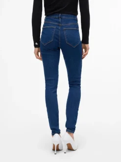 VMELLY Medelhög Midja Skinny Fit Jeans