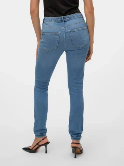 VMELLY Medelhög Midja Skinny Fit Jeans