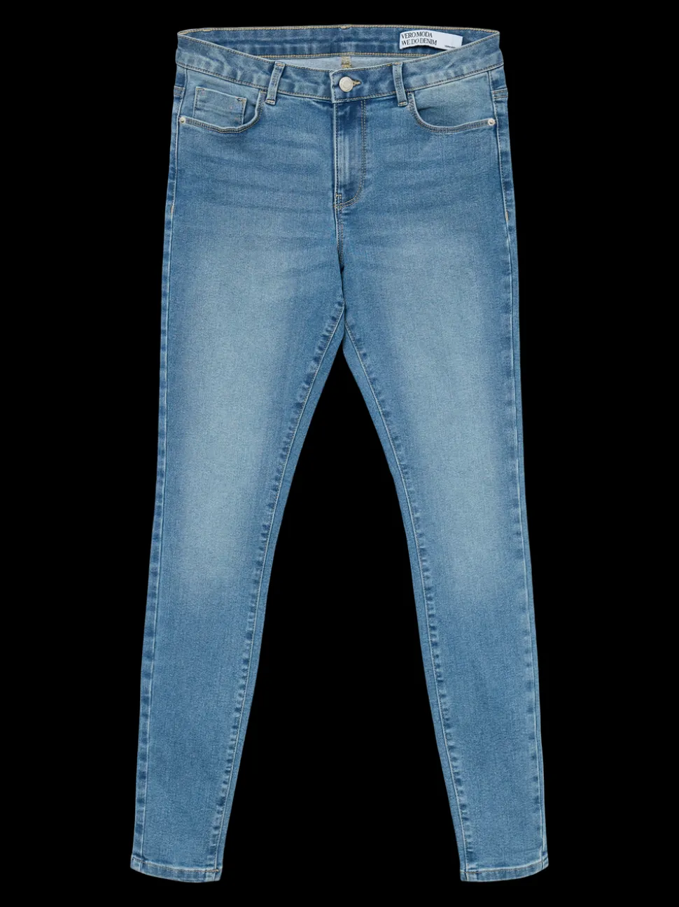 VMELLY Medelhög Midja Skinny Fit Jeans