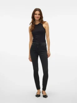VMELLY Medelhög Midja Skinny Fit Jeans