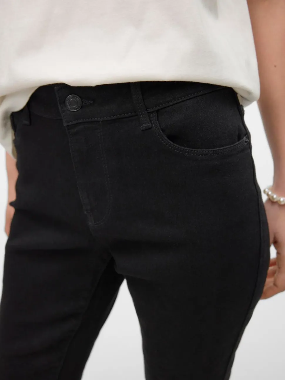VMELLY Medelhög Midja Skinny Fit Jeans