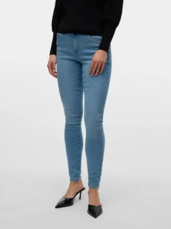 VMELLY Medelhög Midja Skinny Fit Jeans
