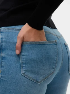 VMELLY Medelhög Midja Skinny Fit Jeans