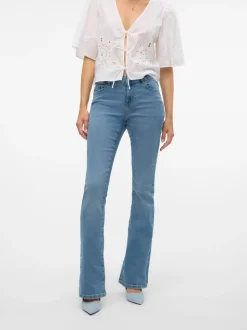 VMELLY Medelhög Midja Utsvängd Passform Jeans