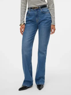 VMEMILY Hög Midja Utsvängd Passform Jeans