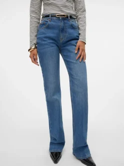 VMEMILY Hög Midja Utsvängd Passform Jeans