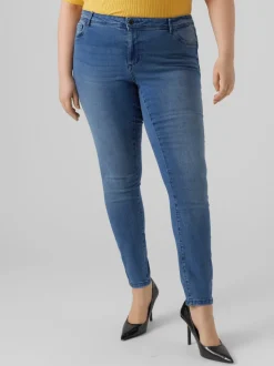 VMFANYA Medelhög Midja Slim Fit Jeans