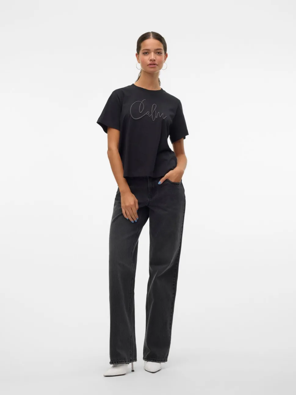 VMFILIPPA Låg Midja Rak Passform Jeans