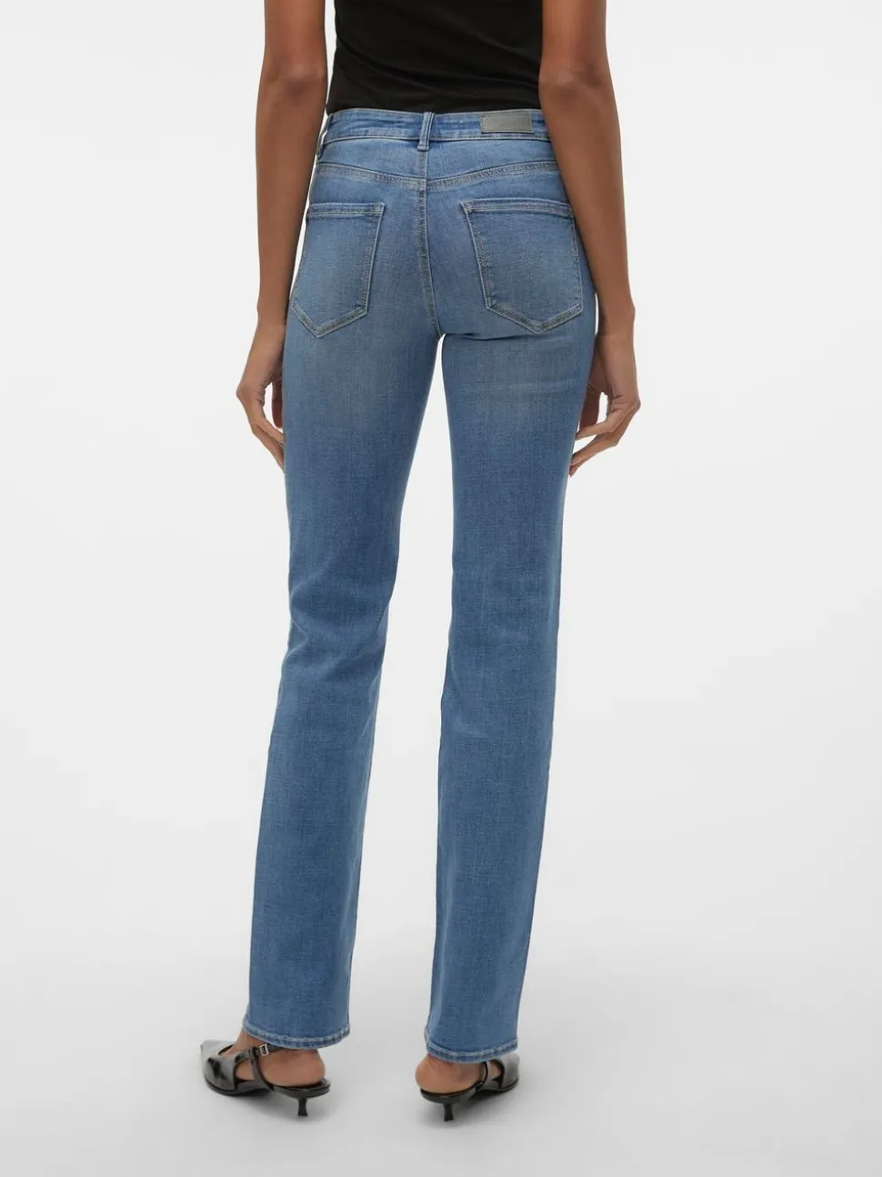 VMFLASH Medelhög Midja Rak Passform Jeans