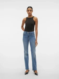 VMFLASH Medelhög Midja Rak Passform Jeans