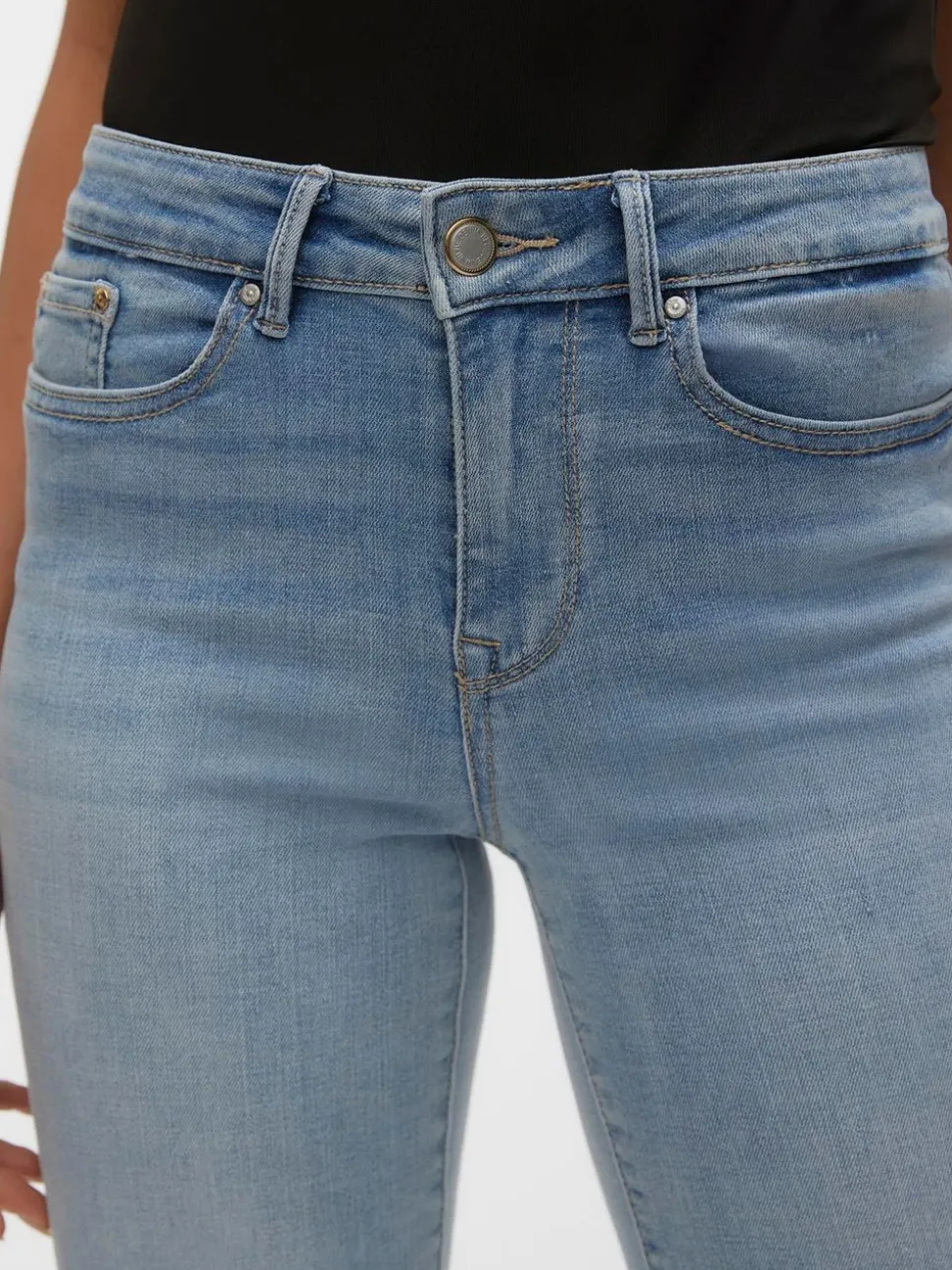 VMFLASH Medelhög Midja Rak Passform Jeans