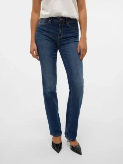 VMFLASH Medelhög Midja Rak Passform Jeans