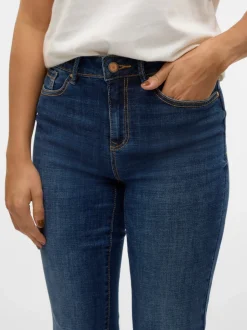 VMFLASH Medelhög Midja Rak Passform Jeans