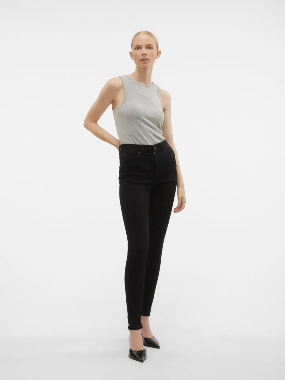 VMFLASH Medelhög Midja Skinny Fit Jeans