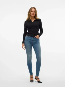 VMFLASH Medelhög Midja Skinny Fit Jeans