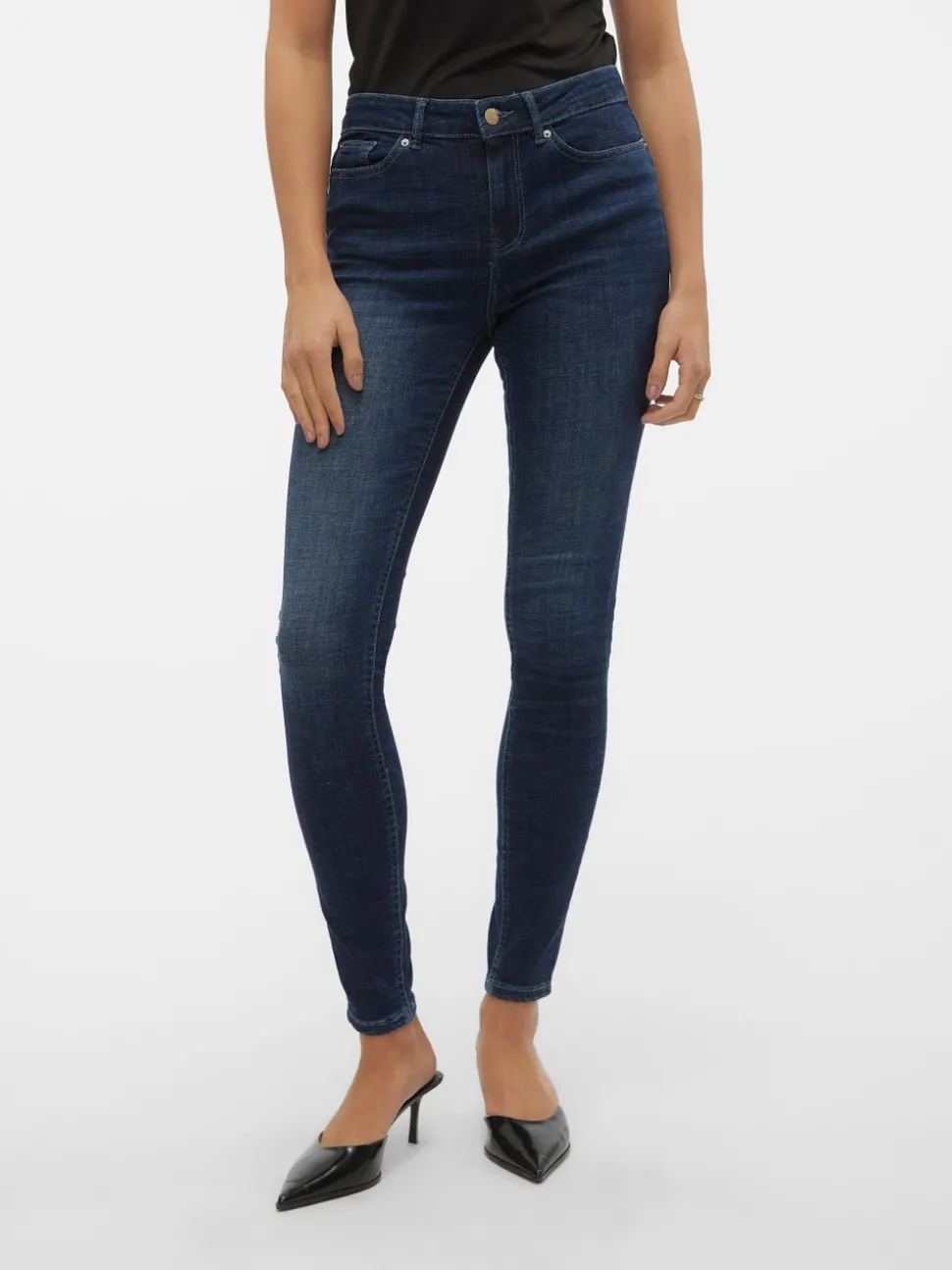 VMFLASH Medelhög Midja Skinny Fit Jeans