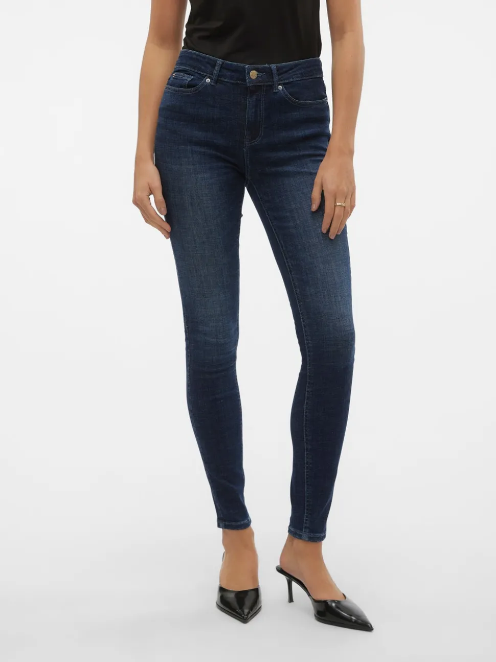 VMFLASH Medelhög Midja Skinny Fit Jeans