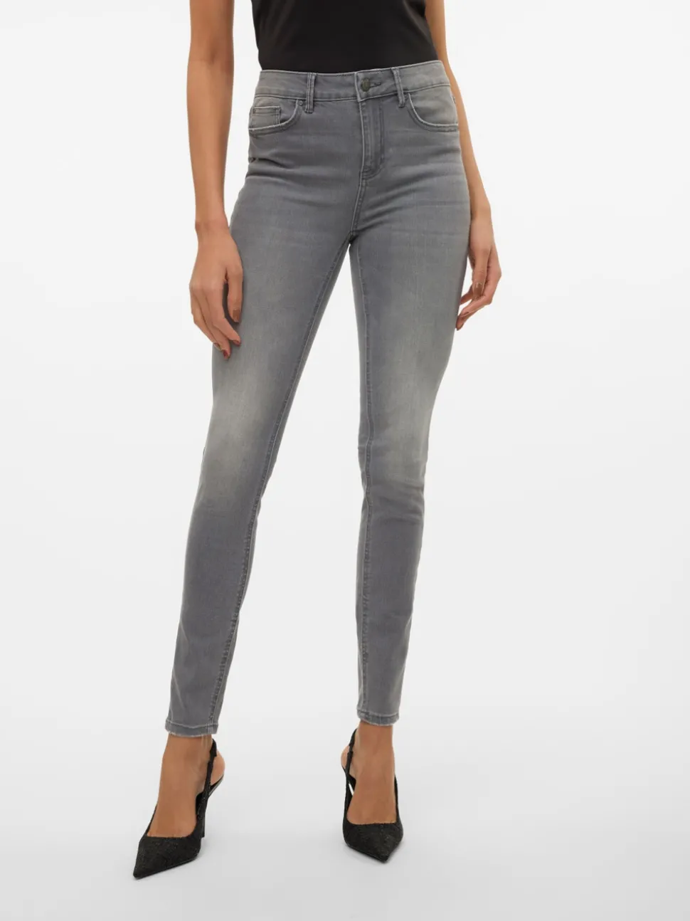 VMFLASH Medelhög Midja Skinny Fit Jeans