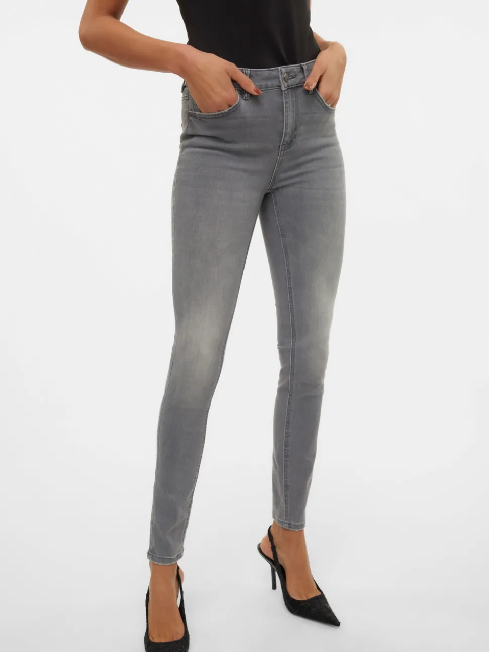 VMFLASH Medelhög Midja Skinny Fit Jeans
