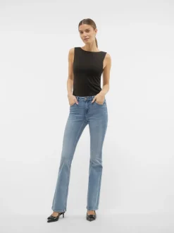 VMFLASH Medelhög Midja Utsvängd Passform Jeans