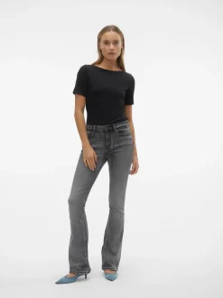 VMFLASH Medelhög Midja Utsvängd Passform Jeans