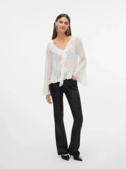 VMFLASH Medelhög Midja Utsvängd Passform Jeans