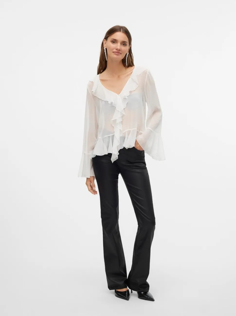 VMFLASH Medelhög Midja Utsvängd Passform Jeans