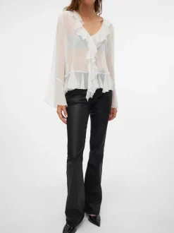 VMFLASH Medelhög Midja Utsvängd Passform Jeans