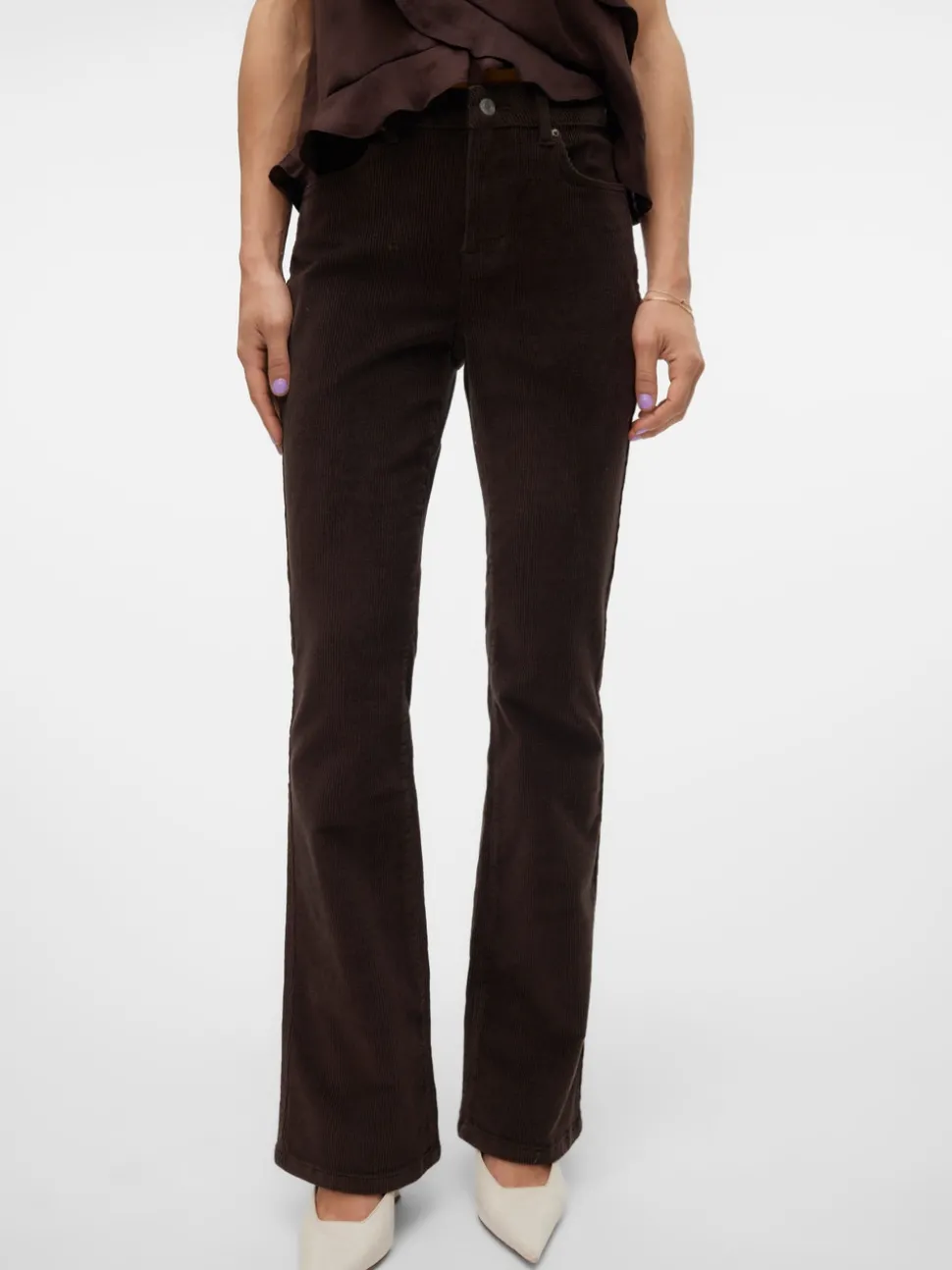 VMFLASH Medelhög Midja Utsvängd Passform Jeans