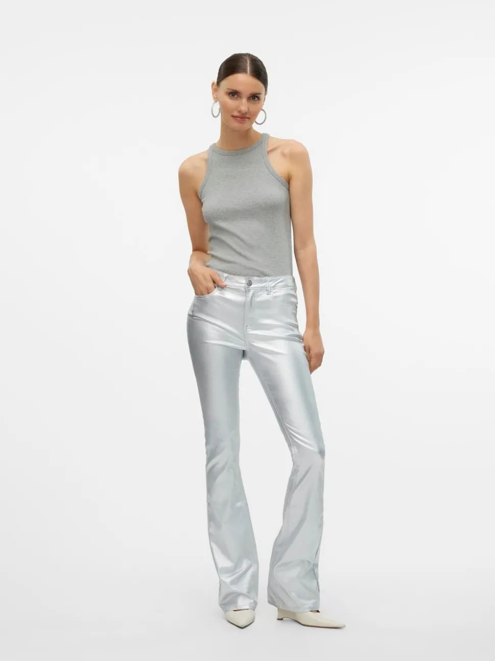 VMFLASH Medelhög Midja Utsvängd Passform Jeans