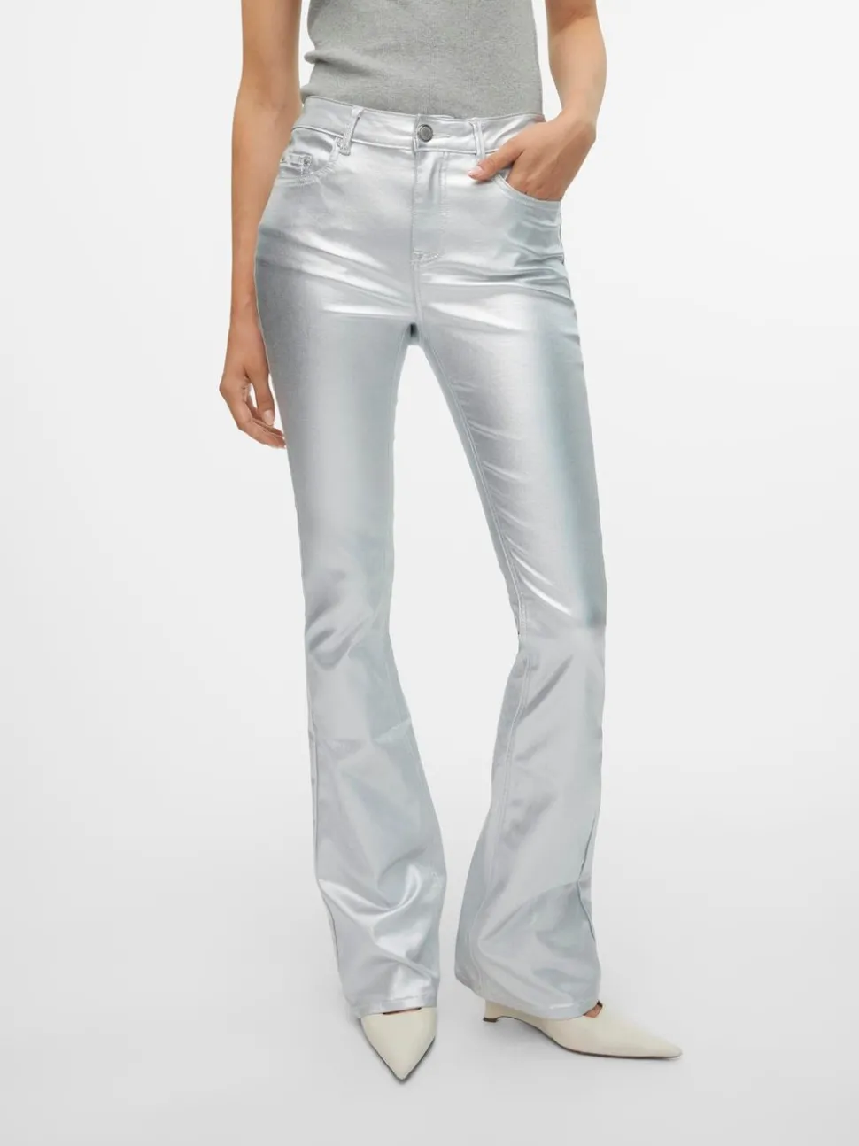 VMFLASH Medelhög Midja Utsvängd Passform Jeans