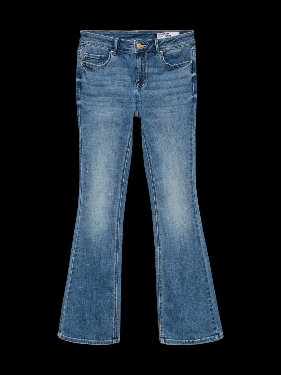 VMFLASH Medelhög Midja Utsvängd Passform Jeans