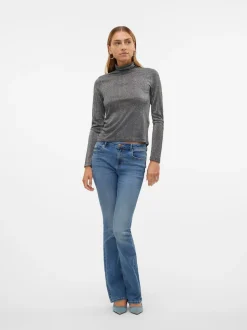 VMFLASH Medelhög Midja Utsvängd Passform Jeans