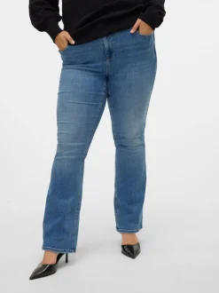 VMFLASH Medelhög Midja Utsvängd Passform Jeans