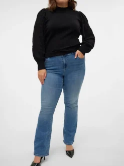 VMFLASH Medelhög Midja Utsvängd Passform Jeans