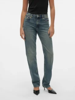 VMHAILEY Hög Midja Rak Passform Jeans
