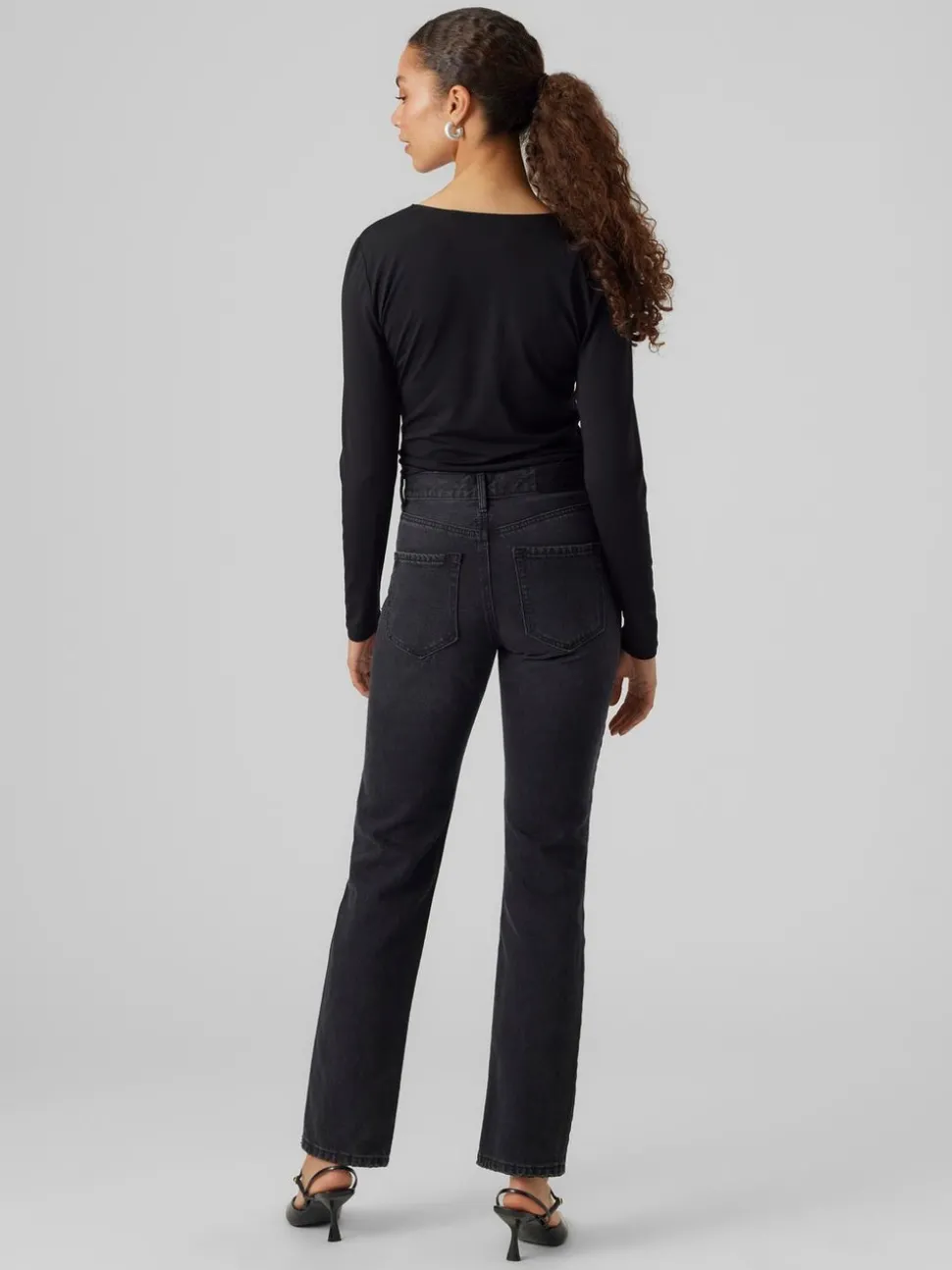 VMHAILEY Hög Midja Rak Passform Jeans