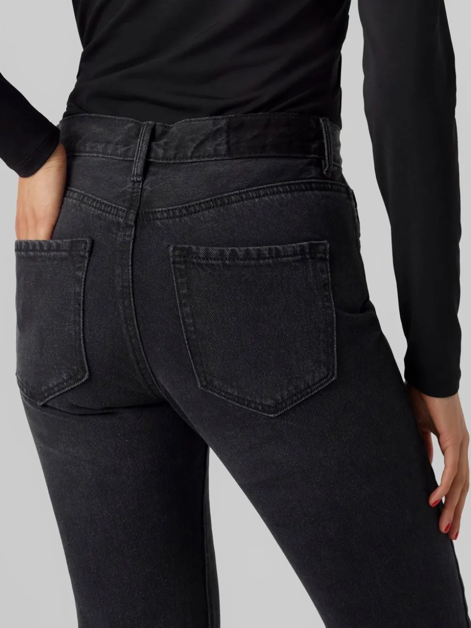 VMHAILEY Hög Midja Rak Passform Jeans