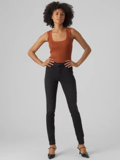 VMJUNE Medelhög Midja Slim Fit Jeans
