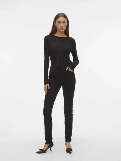 VMJUNE Medelhög Midja Slim Fit Jeans
