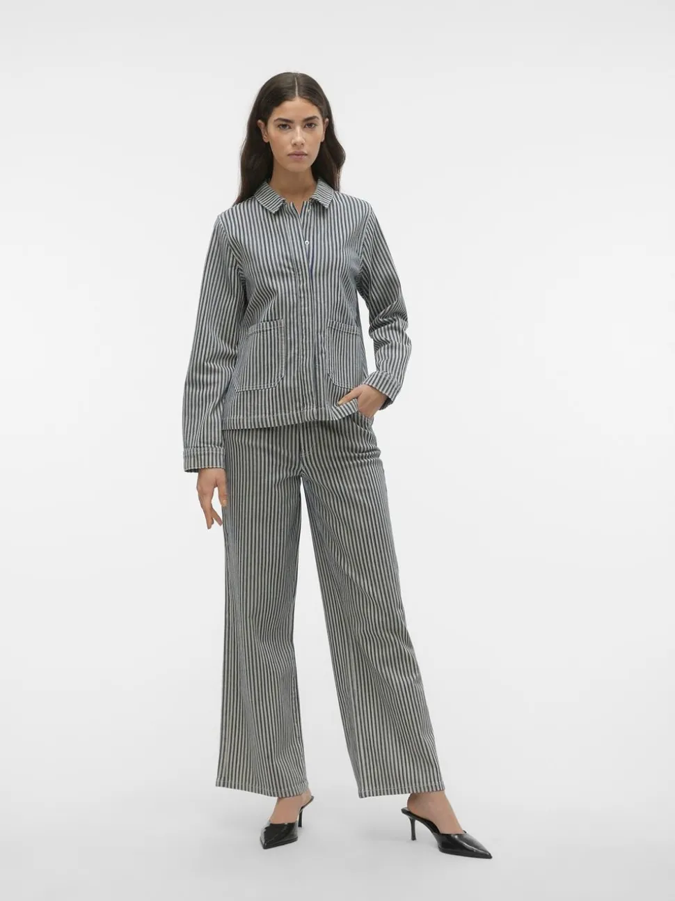 VMKATHY Hög Midja Vid Passform Jeans