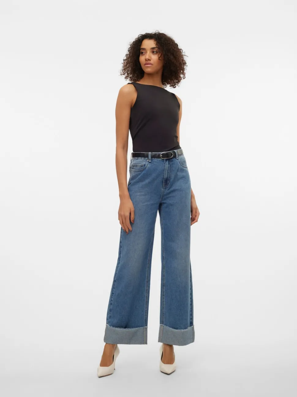 VMKATHY Hög Midja Vid Passform Jeans