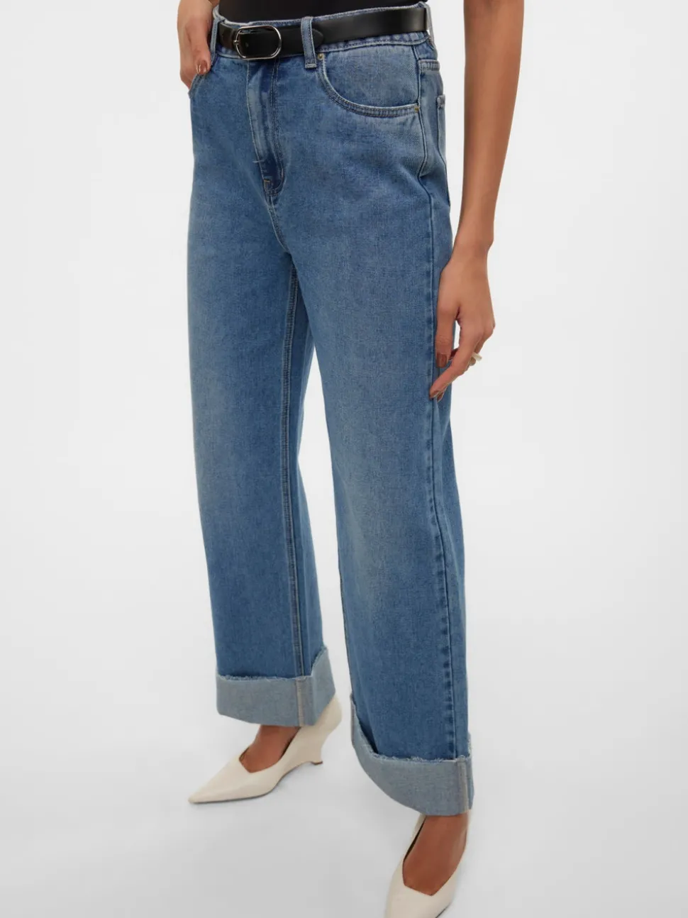 VMKATHY Hög Midja Vid Passform Jeans