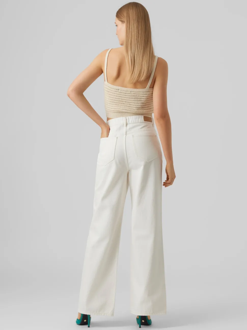 VMKATHY Superhög Midja Vid Passform Jeans