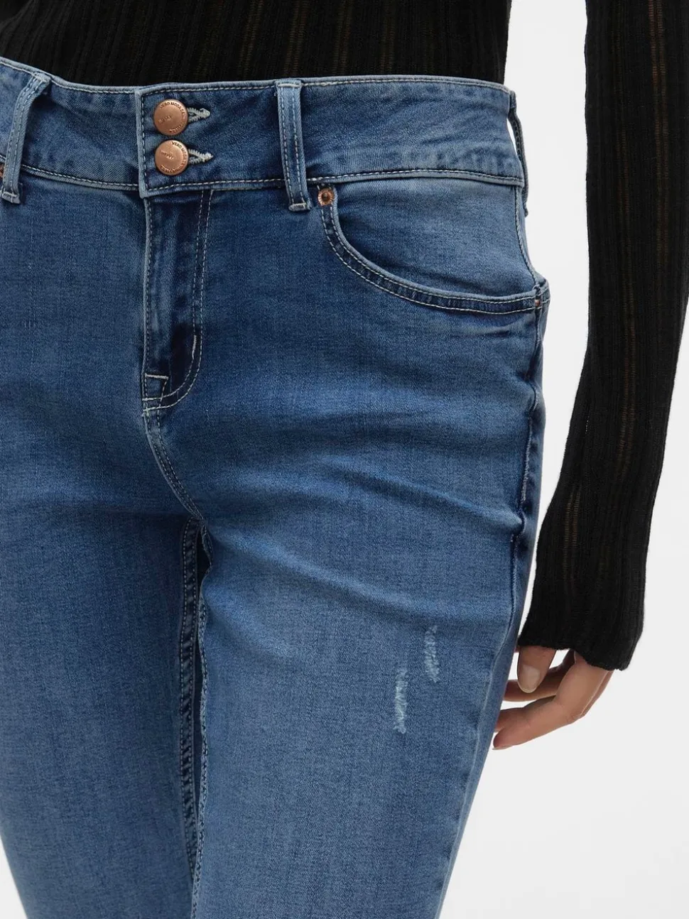 VMKIMMI Medelhög Midja Slim Fit Jeans