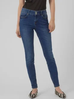 VMKIMMI Medelhög Midja Slim Fit Jeans